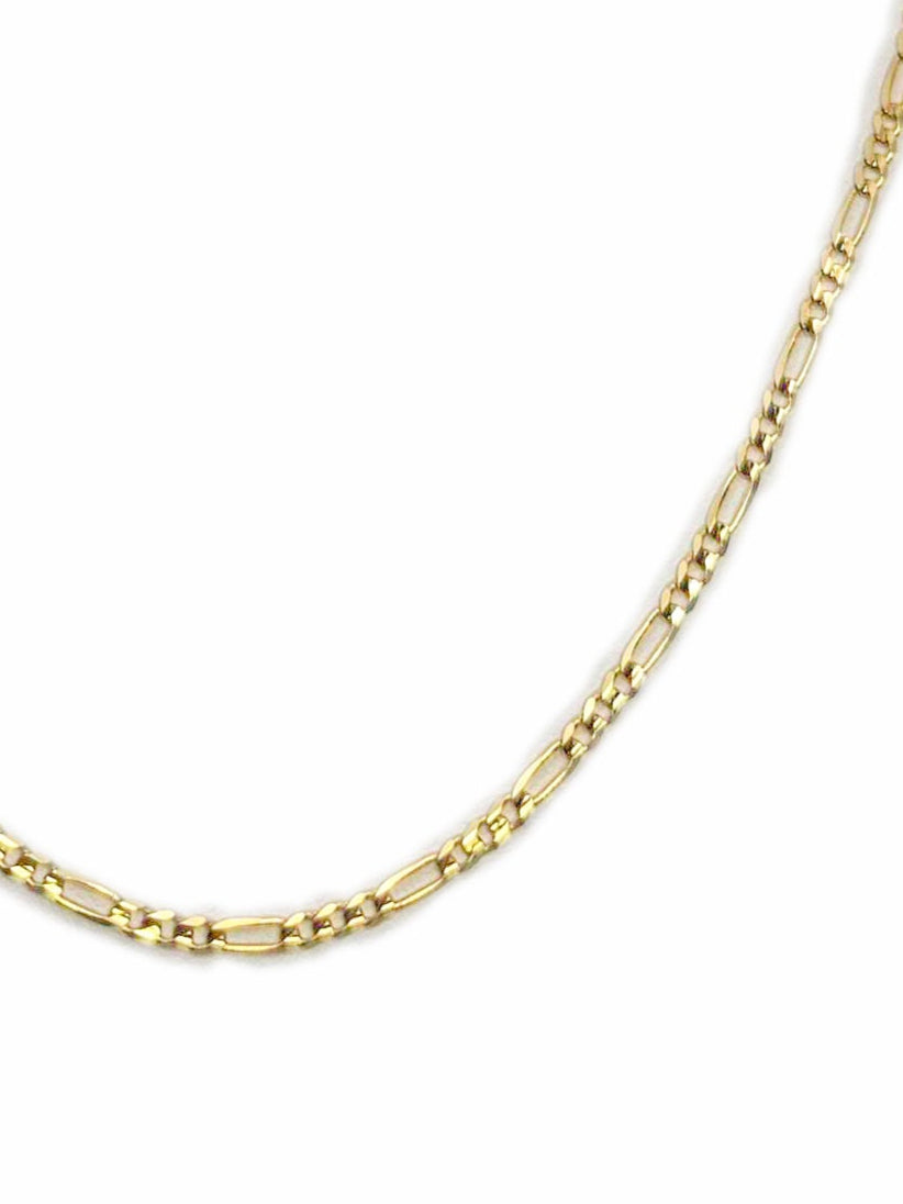 Solid Figaro Gold Chain 2.5mm