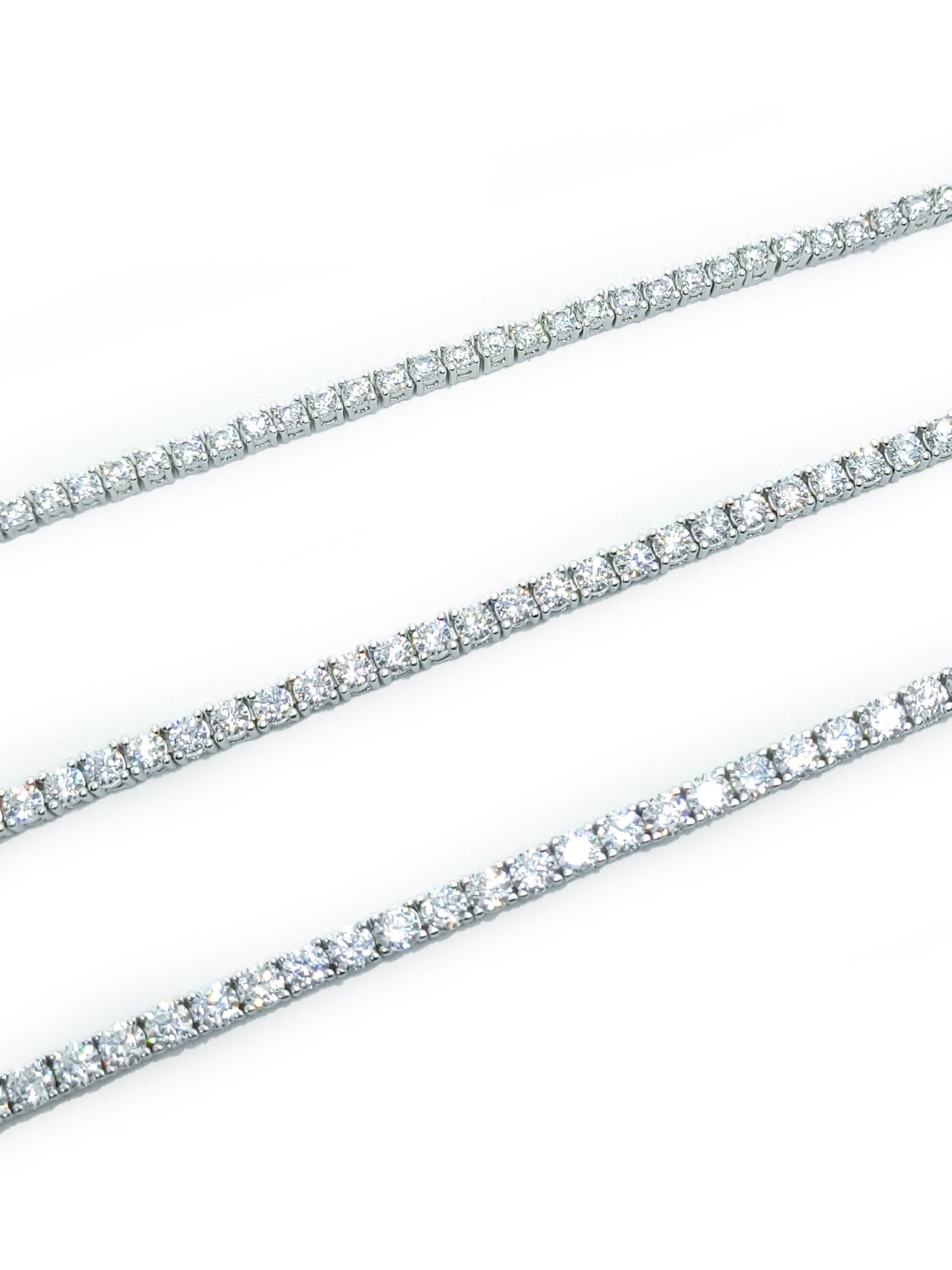 Bracelets Tennis 2.5 , 2.7 et 3mm (Argent)