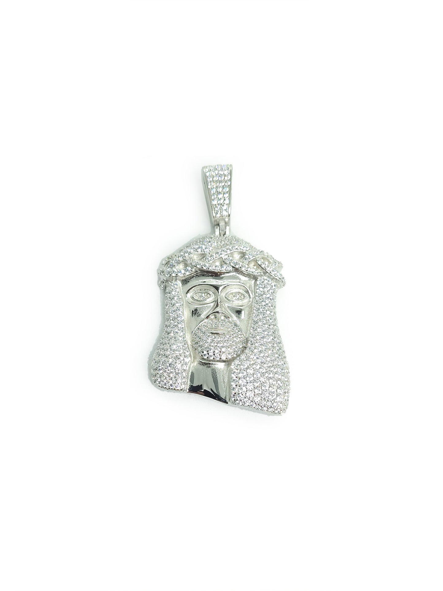 Jesus Head Pendant (Silver)