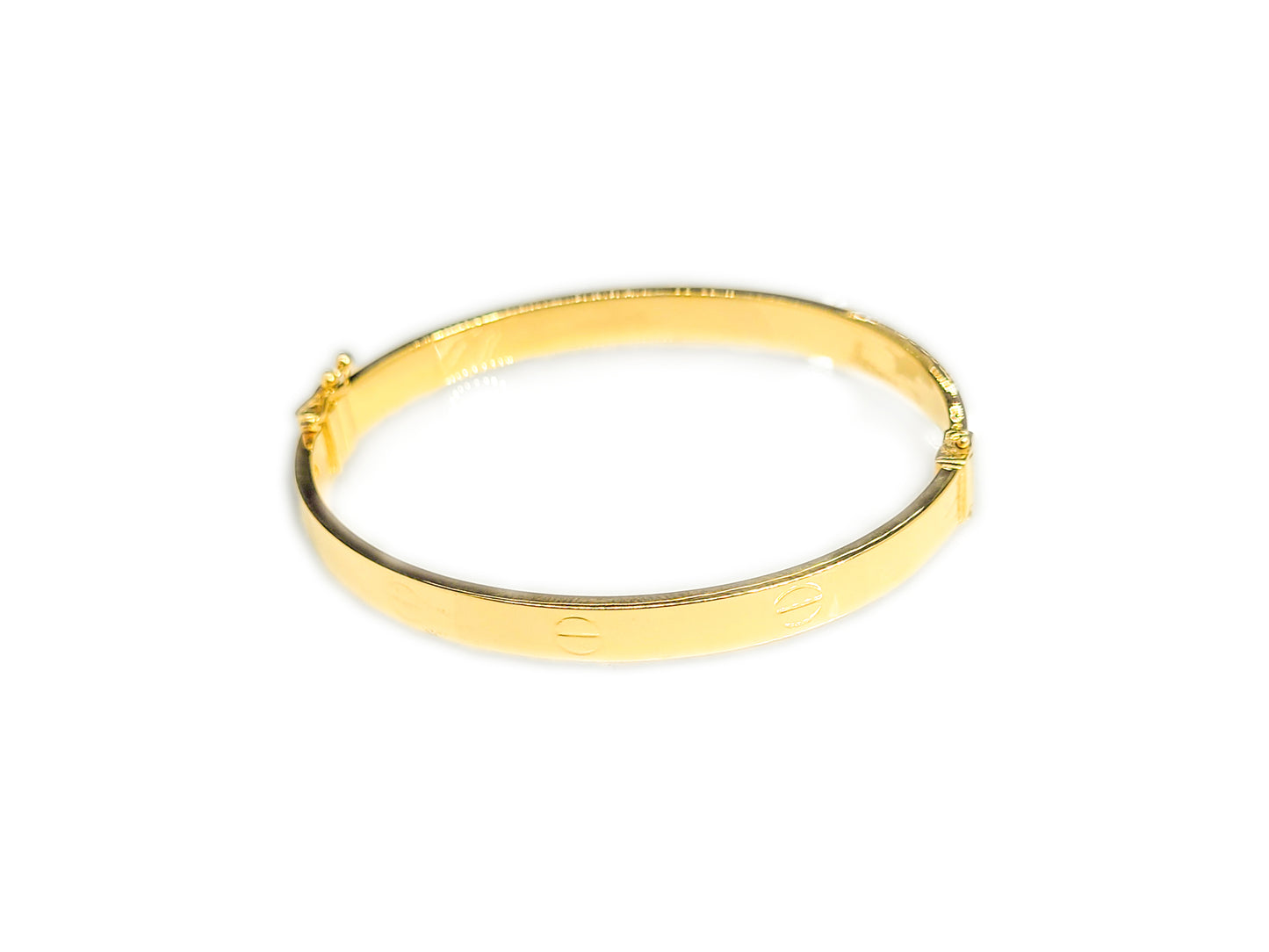 Bracelet Rigide en or avec motif de Vis