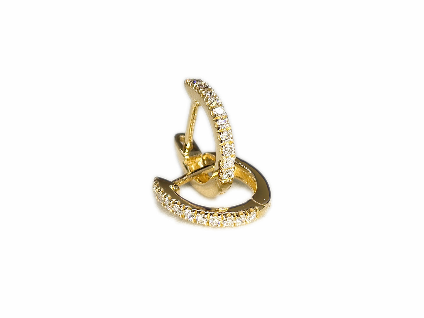 Paire de Huggies en or et diamants 0,21 ct