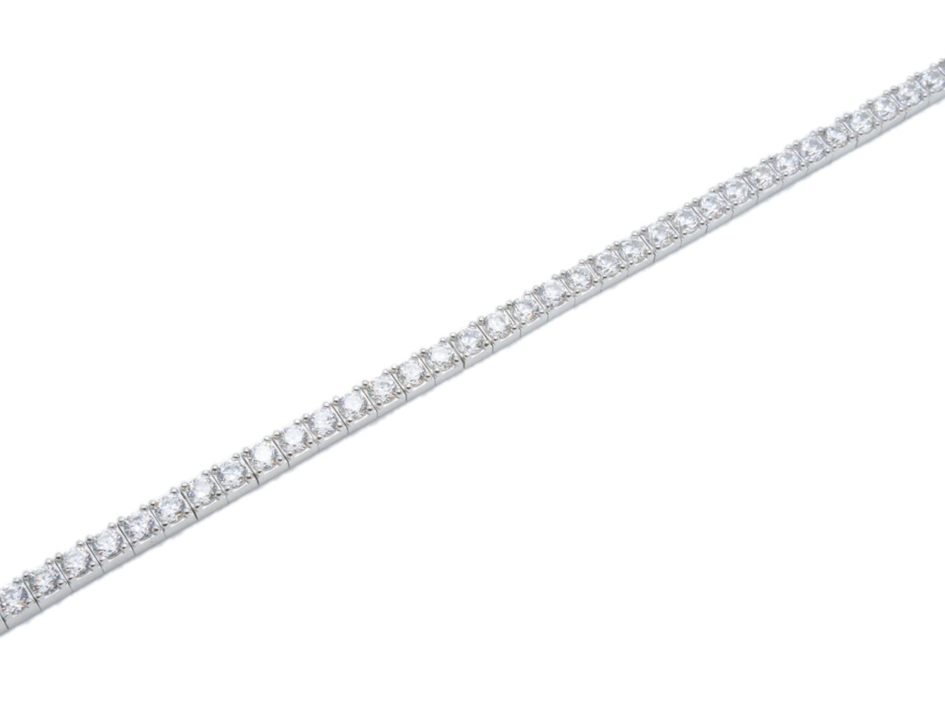 Tennis Gold Bracelet (White)