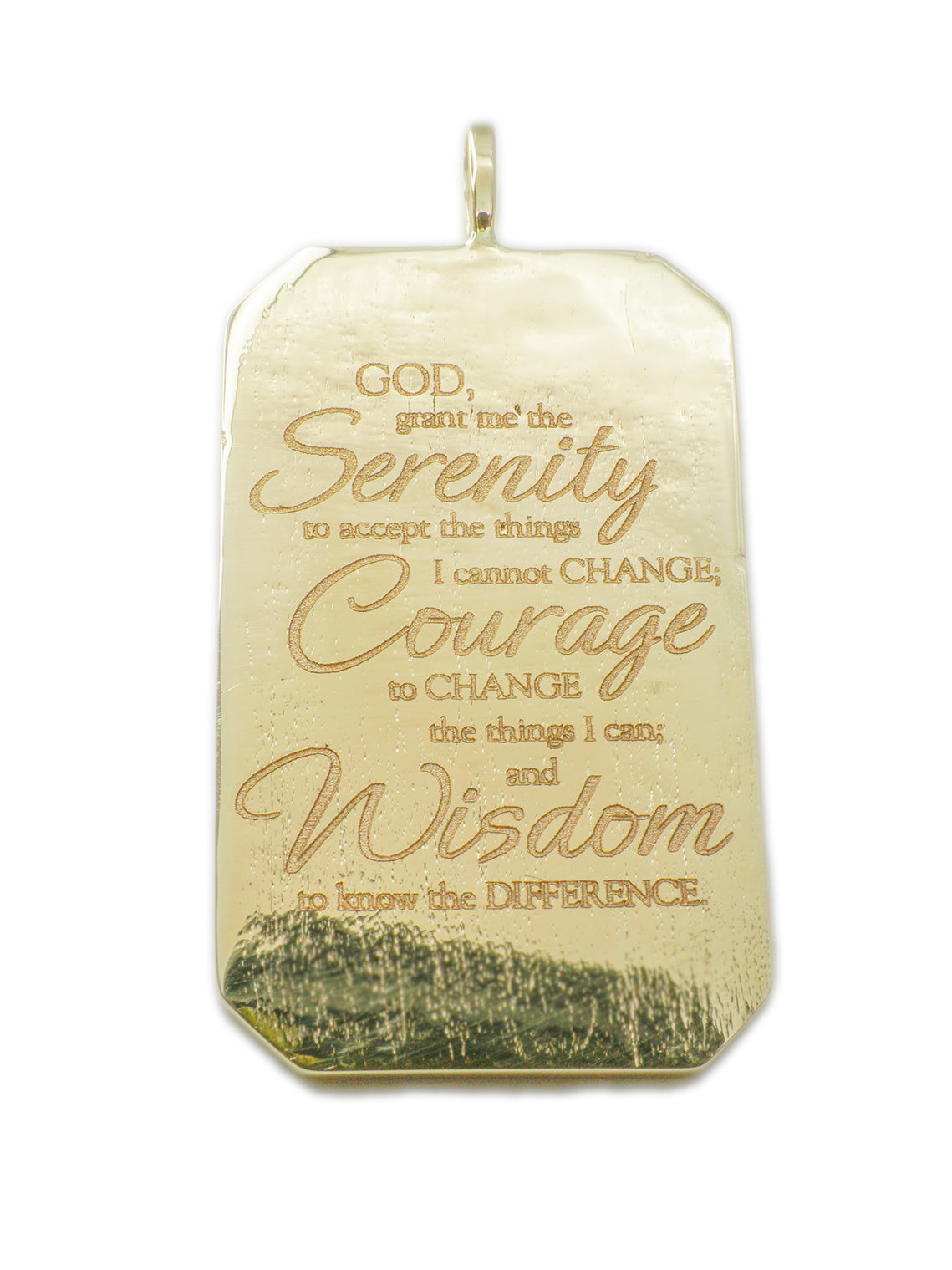 Serenity Prayer Gold Pendant