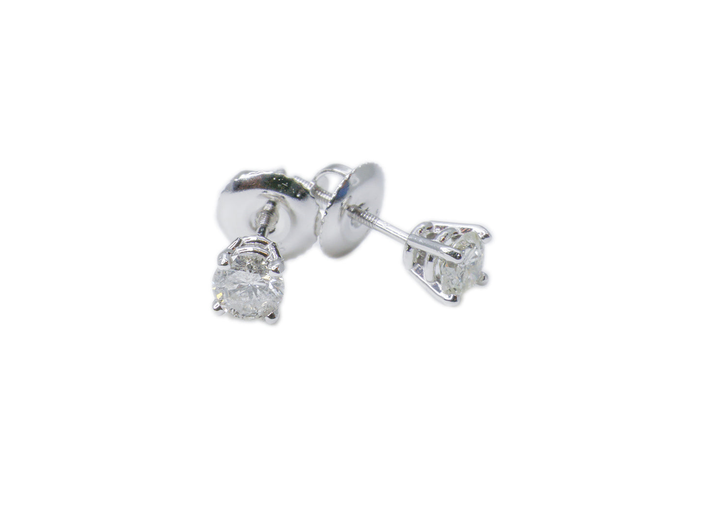 Pair of Gold Solitaire & 0.50ct Diamond Studs