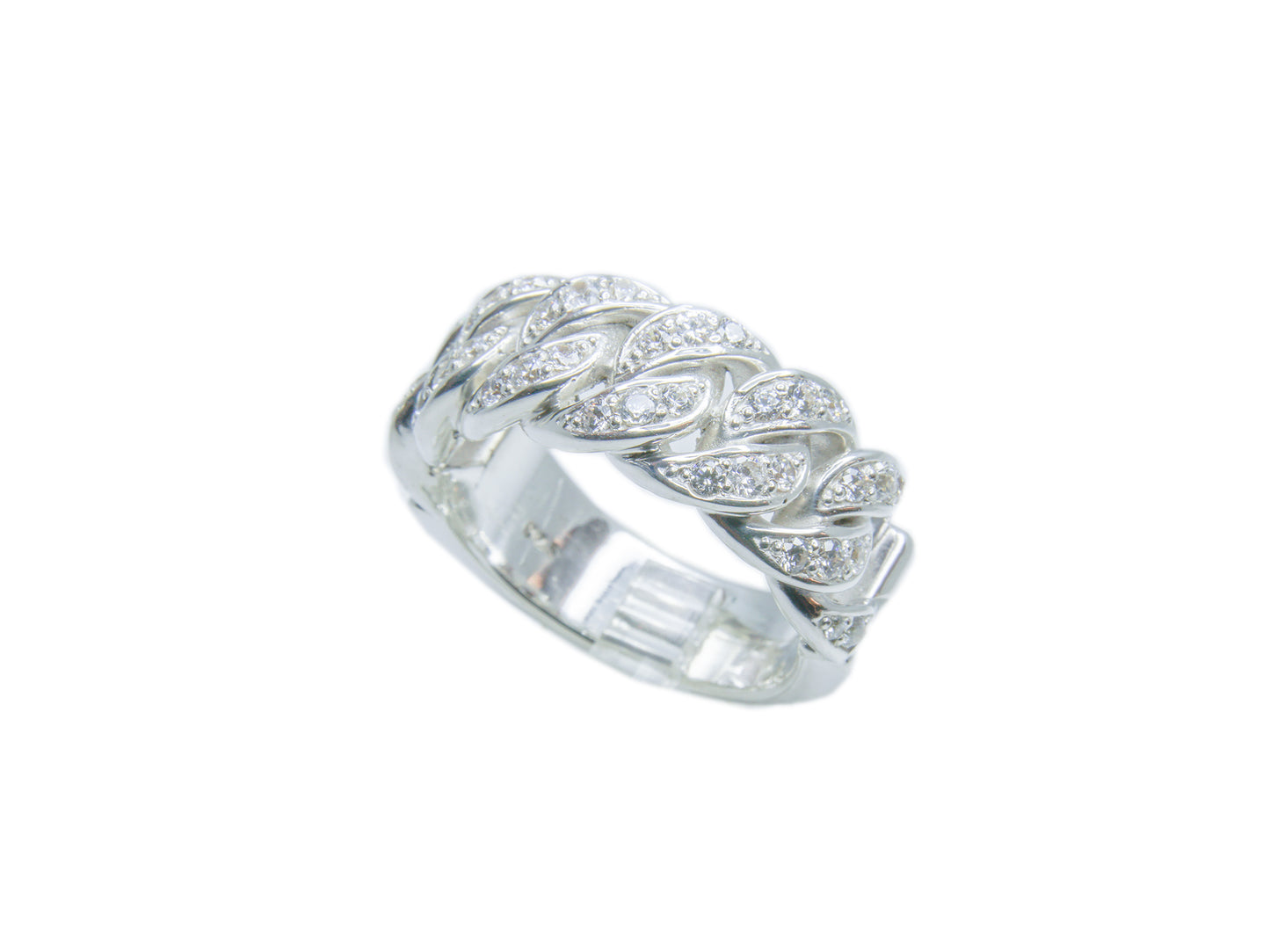Bague Cubaine Solide en Or & Diamants 1.37ct