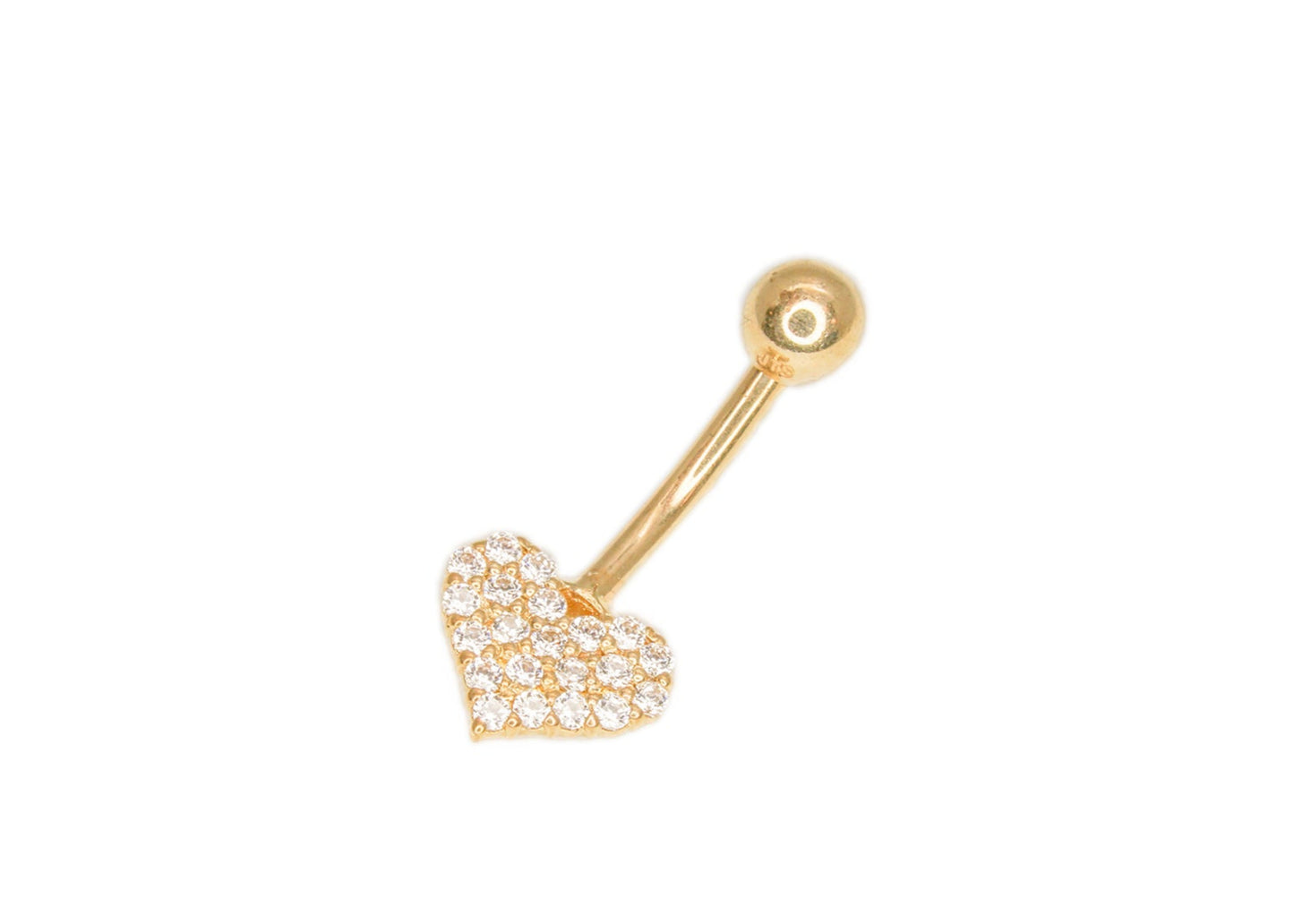 Heart Gold Belly Button Stud