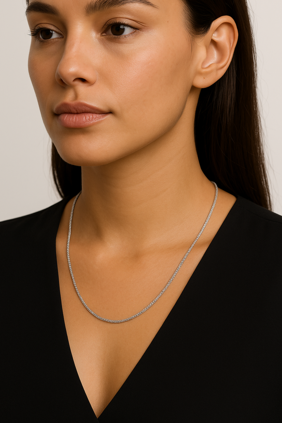 Solid Franco Chain 2MM (White Gold)