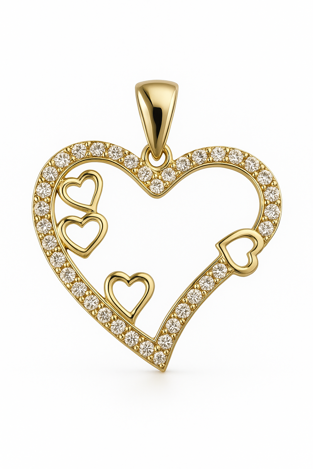 Hearts Gold Pendant