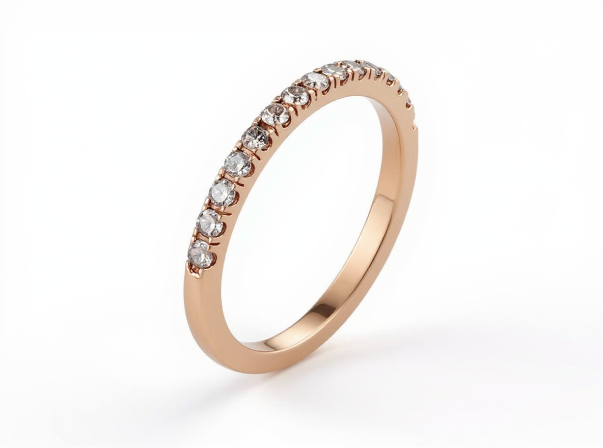 Bague semi-éternité en or et diamants 0,39 ct