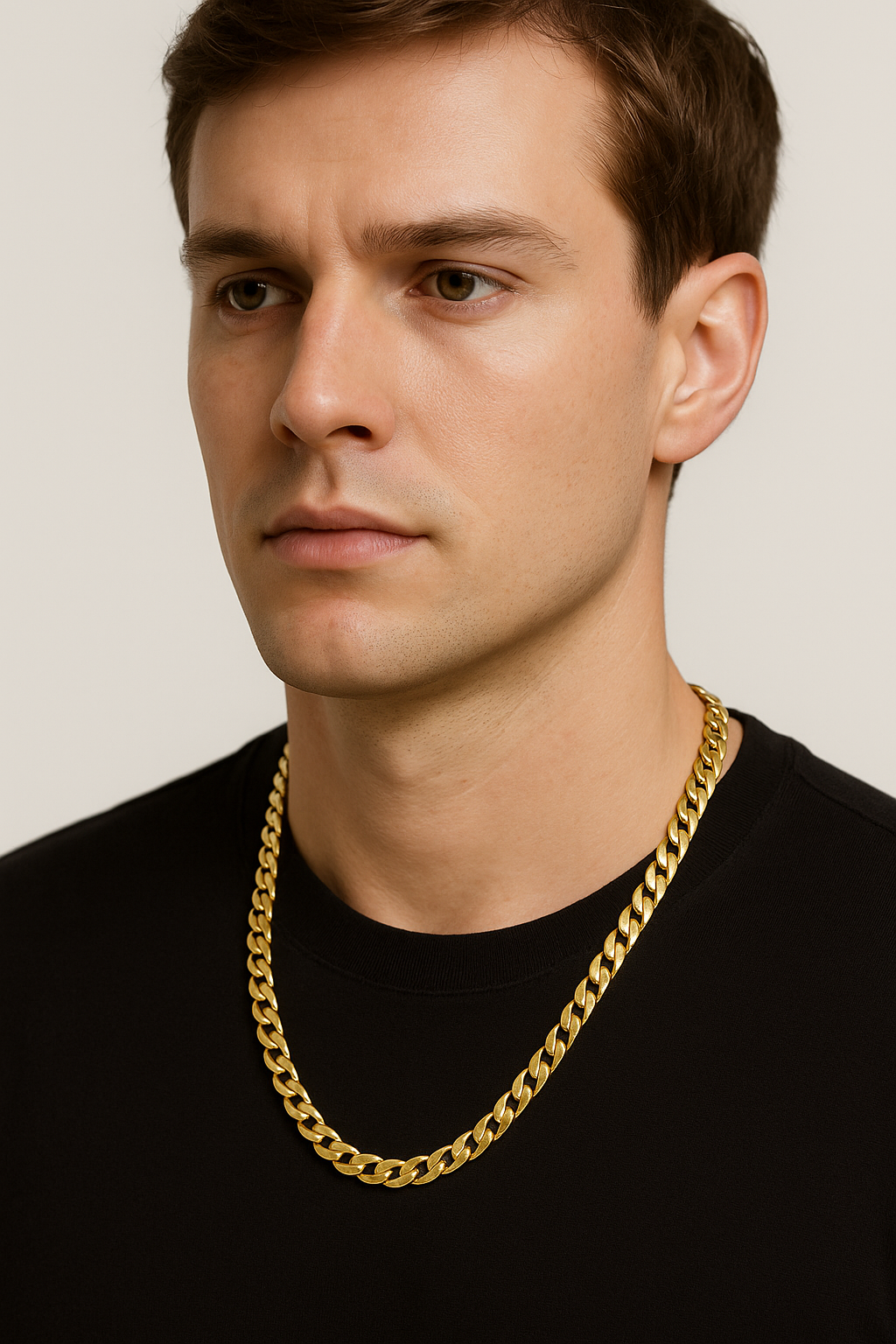 Chaîne Flat Curb en Or 5.5mm