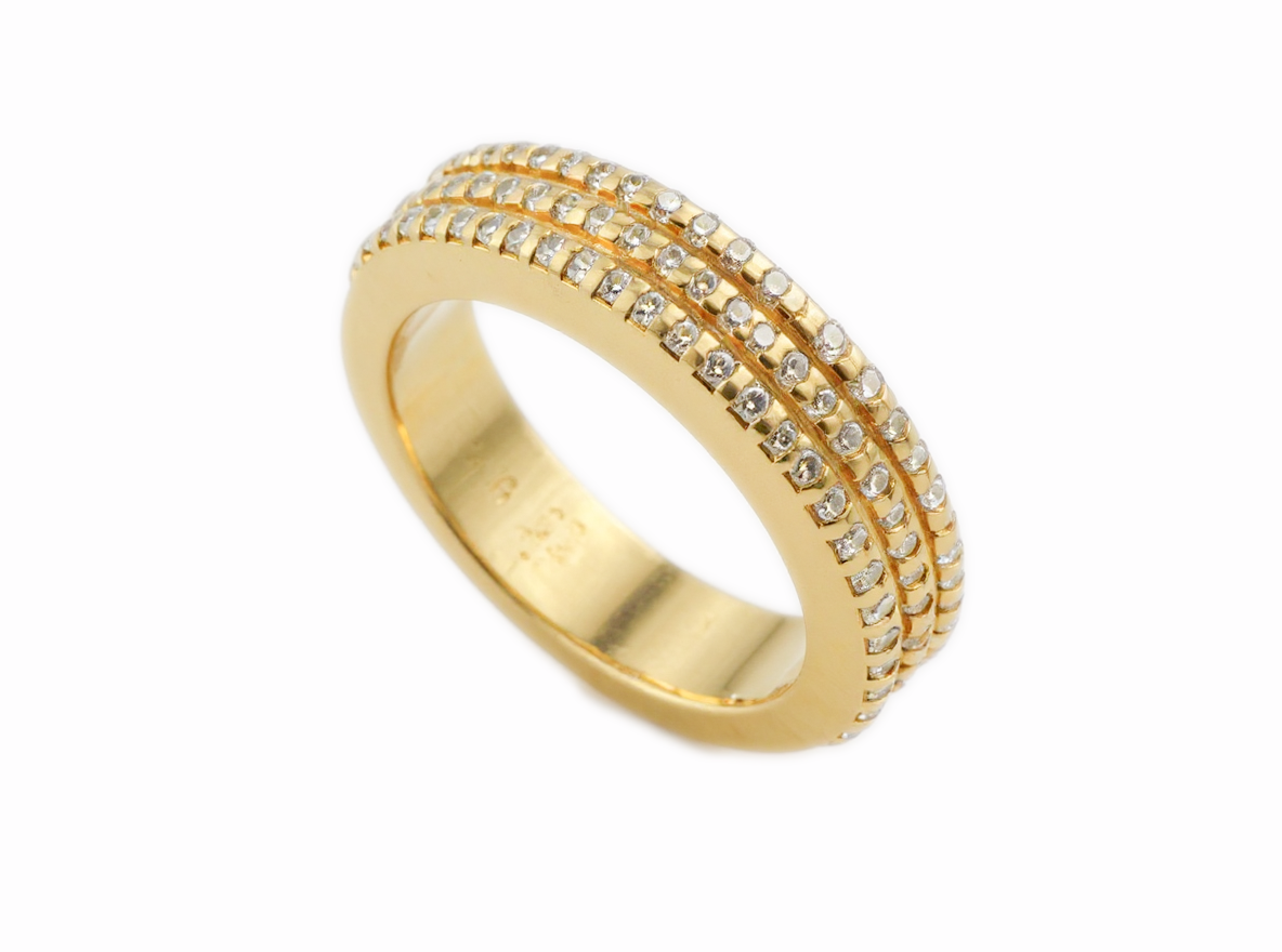 Half Eternity Gold Ring & 1.05ct Diamonds