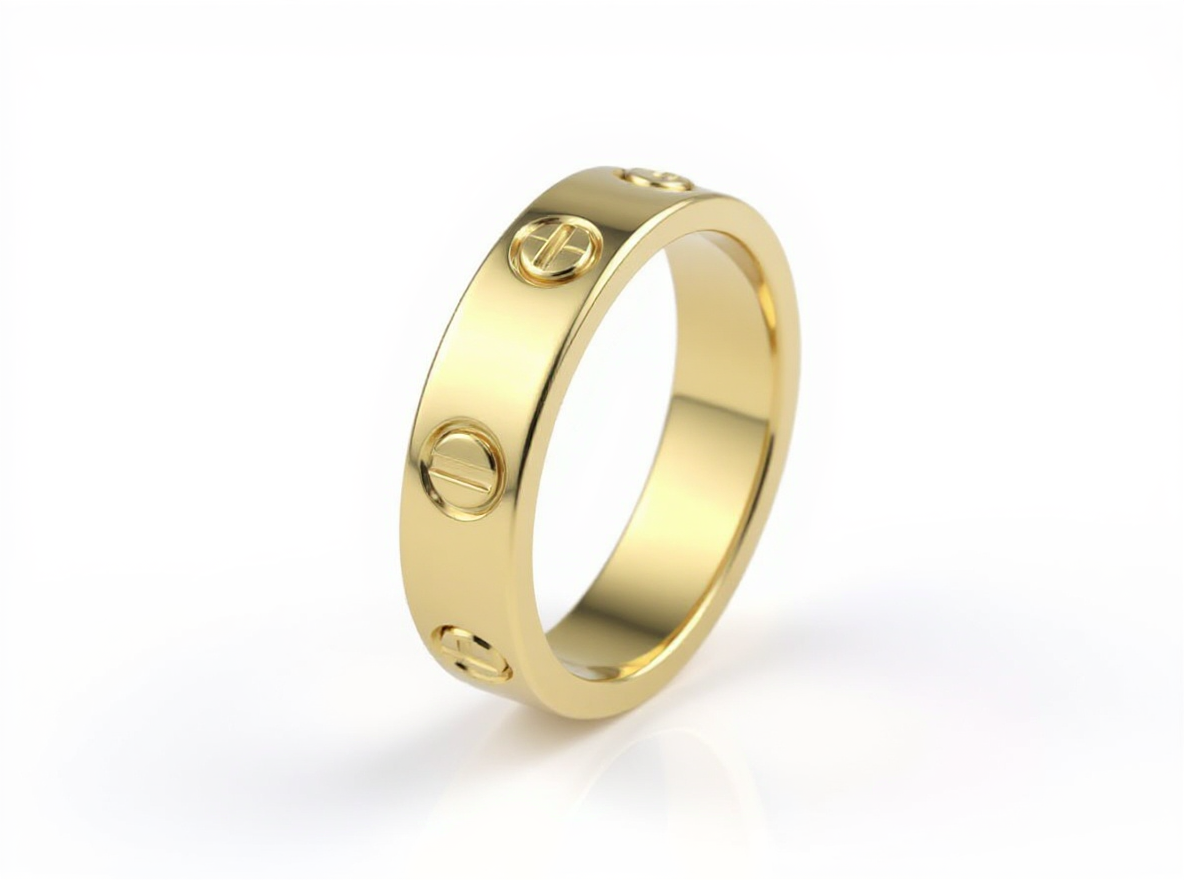 Gold Band with Screw Design