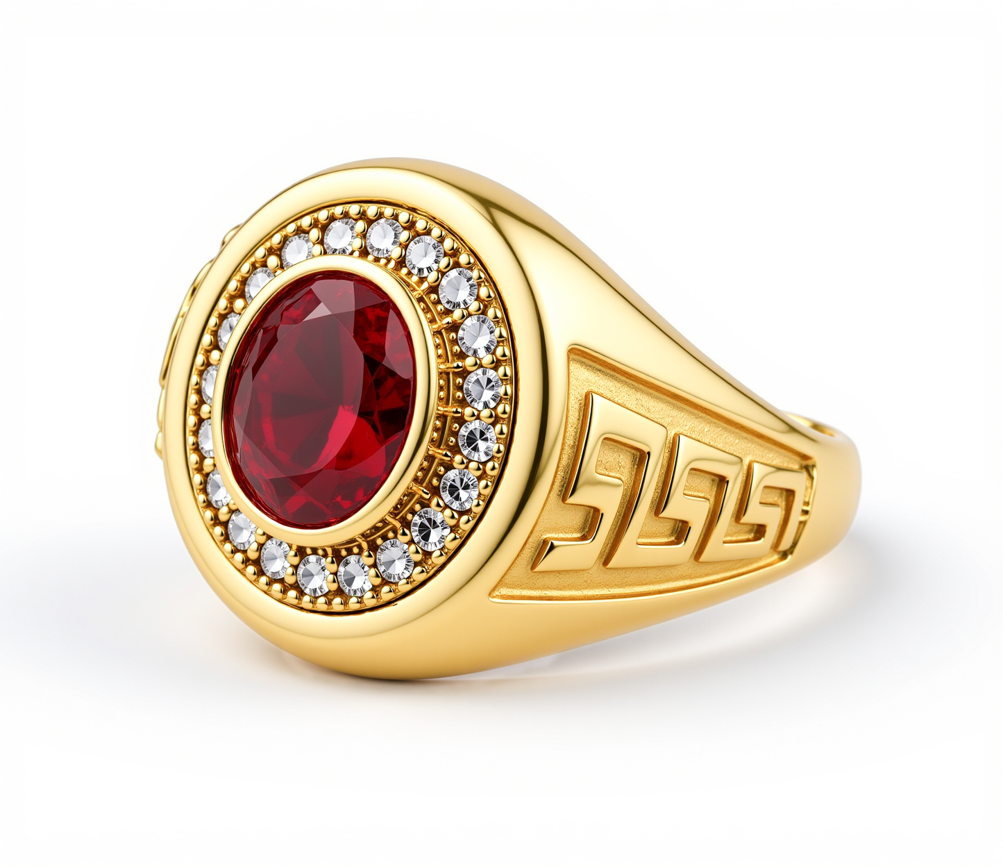 Gold Ring with Red Stone
