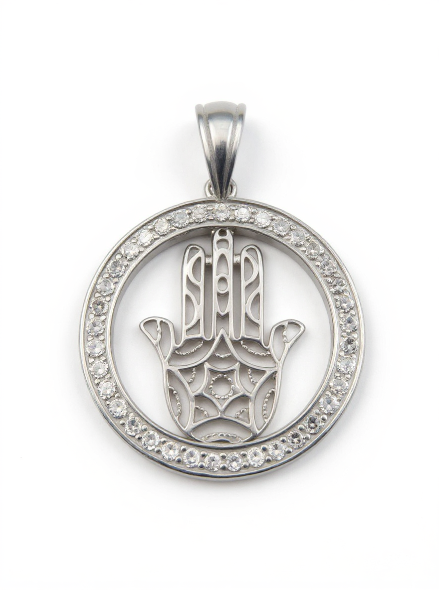 Fatima Hand Pendant (Silver)