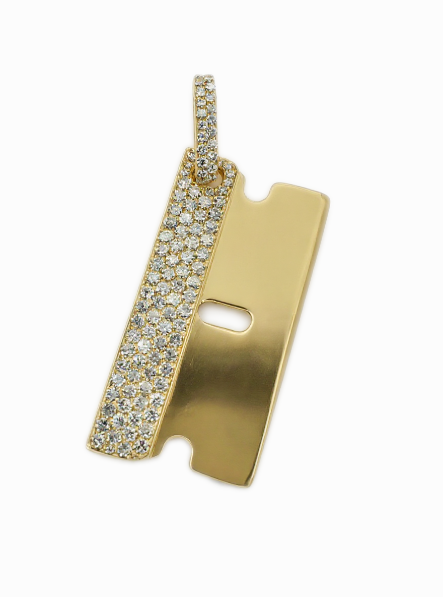 Razor Blade Pendant & 2.35ct Diamonds
