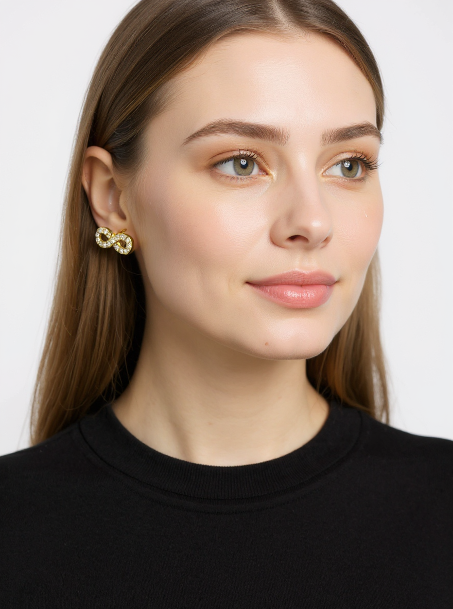 Infinity Studs Earrings (Silver)