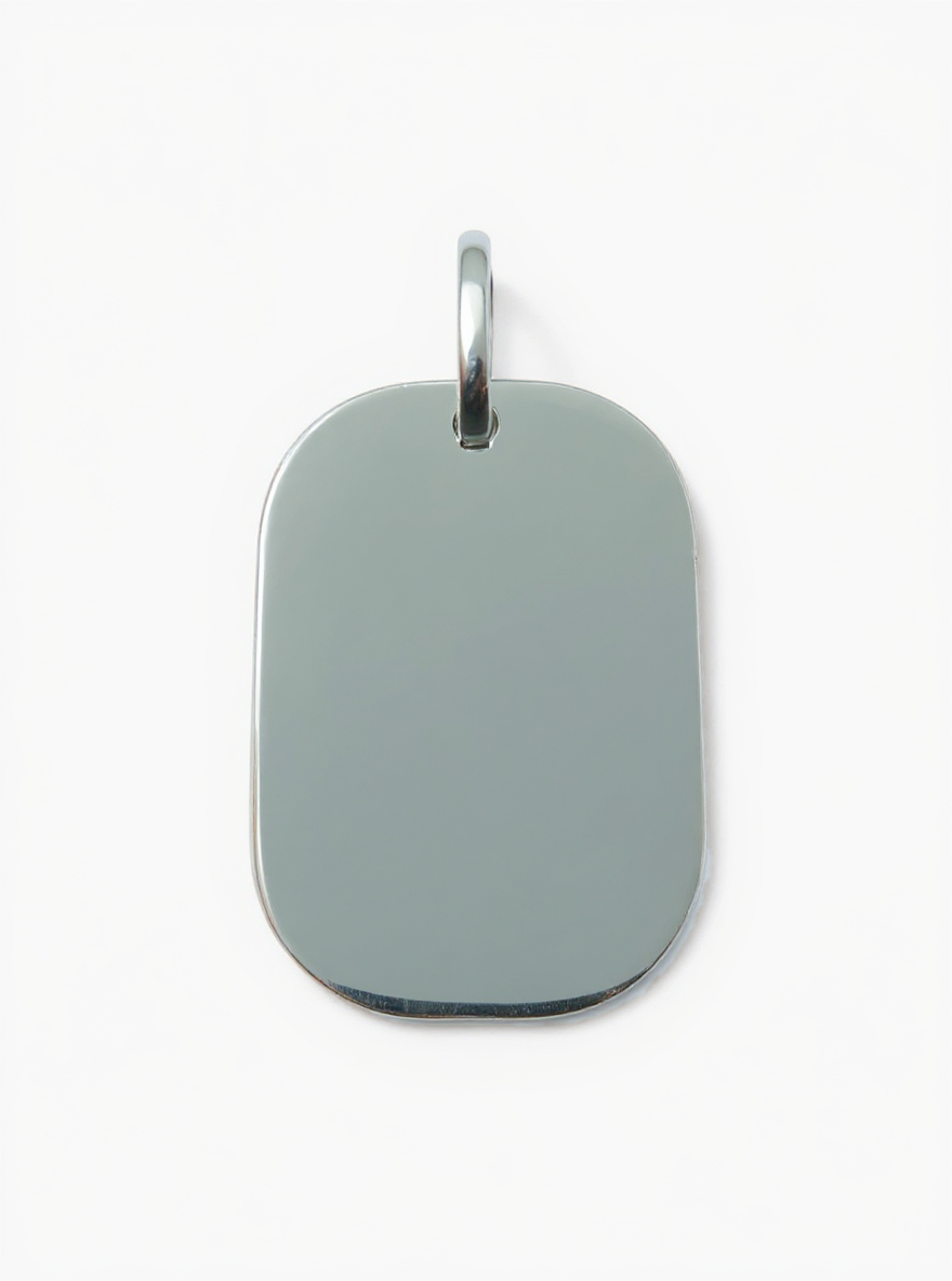 Pendentif plaque militaire (argent)