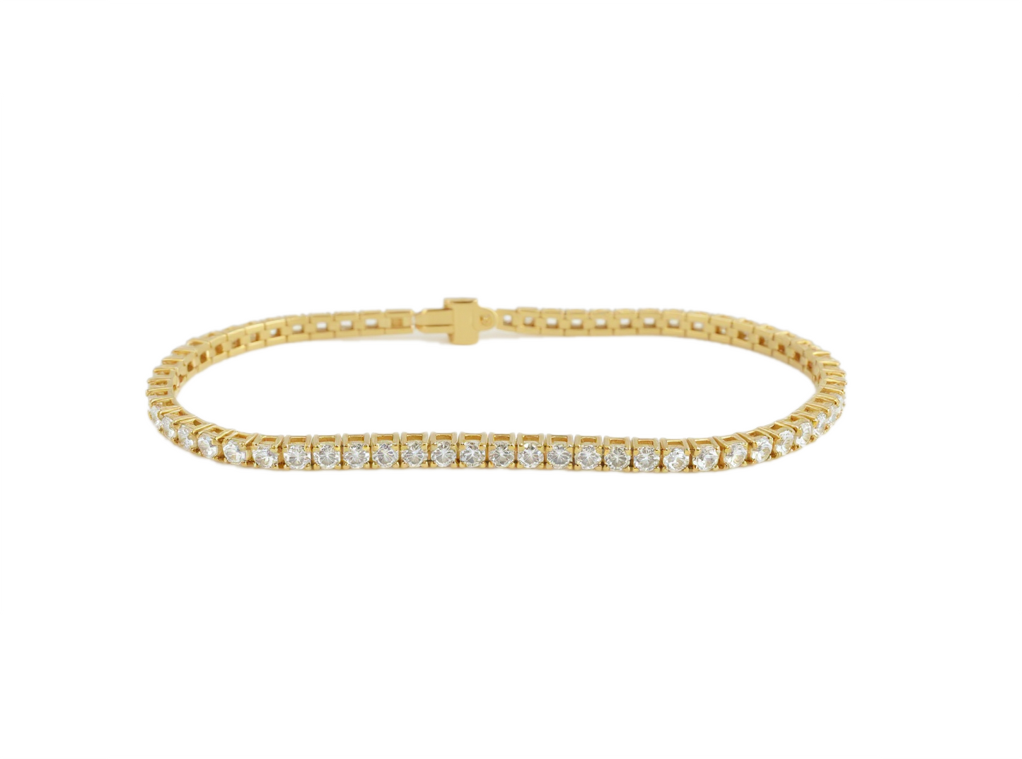 Tennis Gold Bracelet & 8.16ct Diamonds