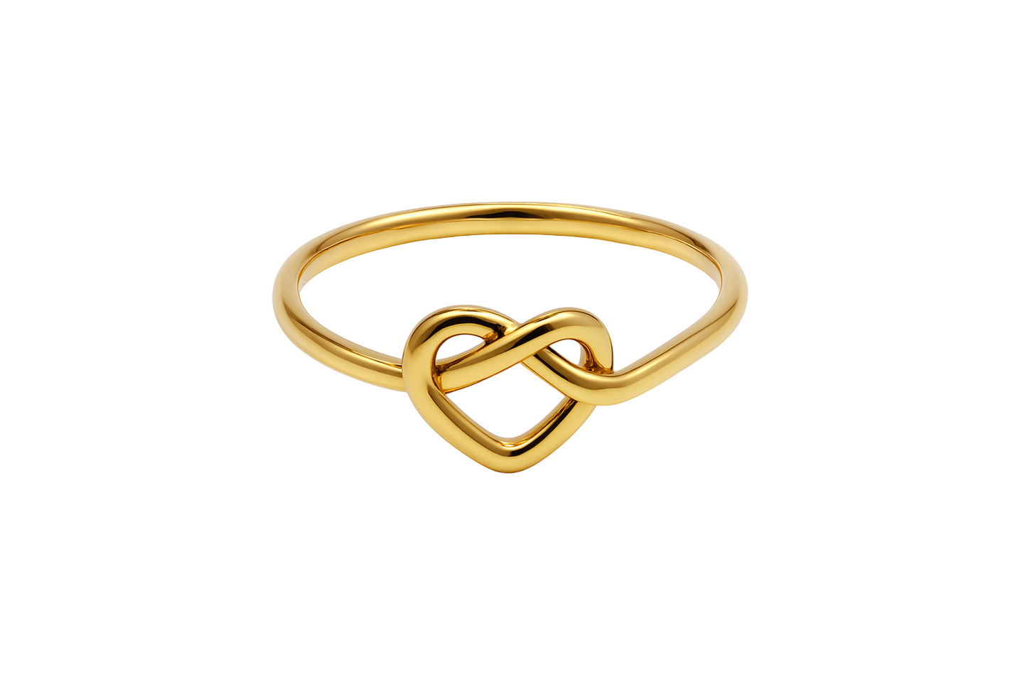 Infinity Heart Gold Ring