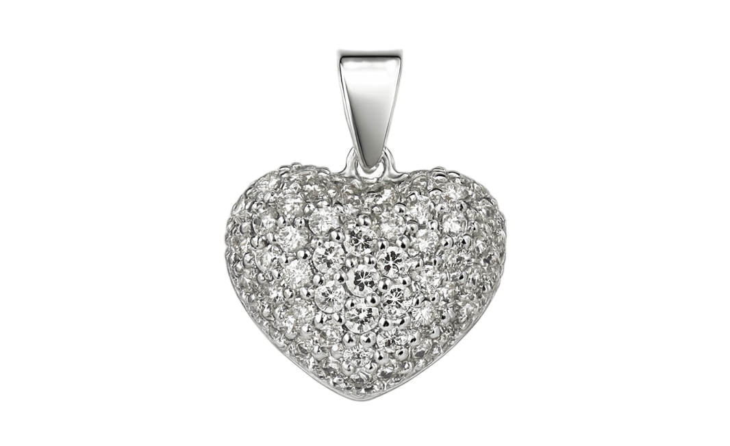 Heart Gold Pendant & 1.50ct Diamonds
