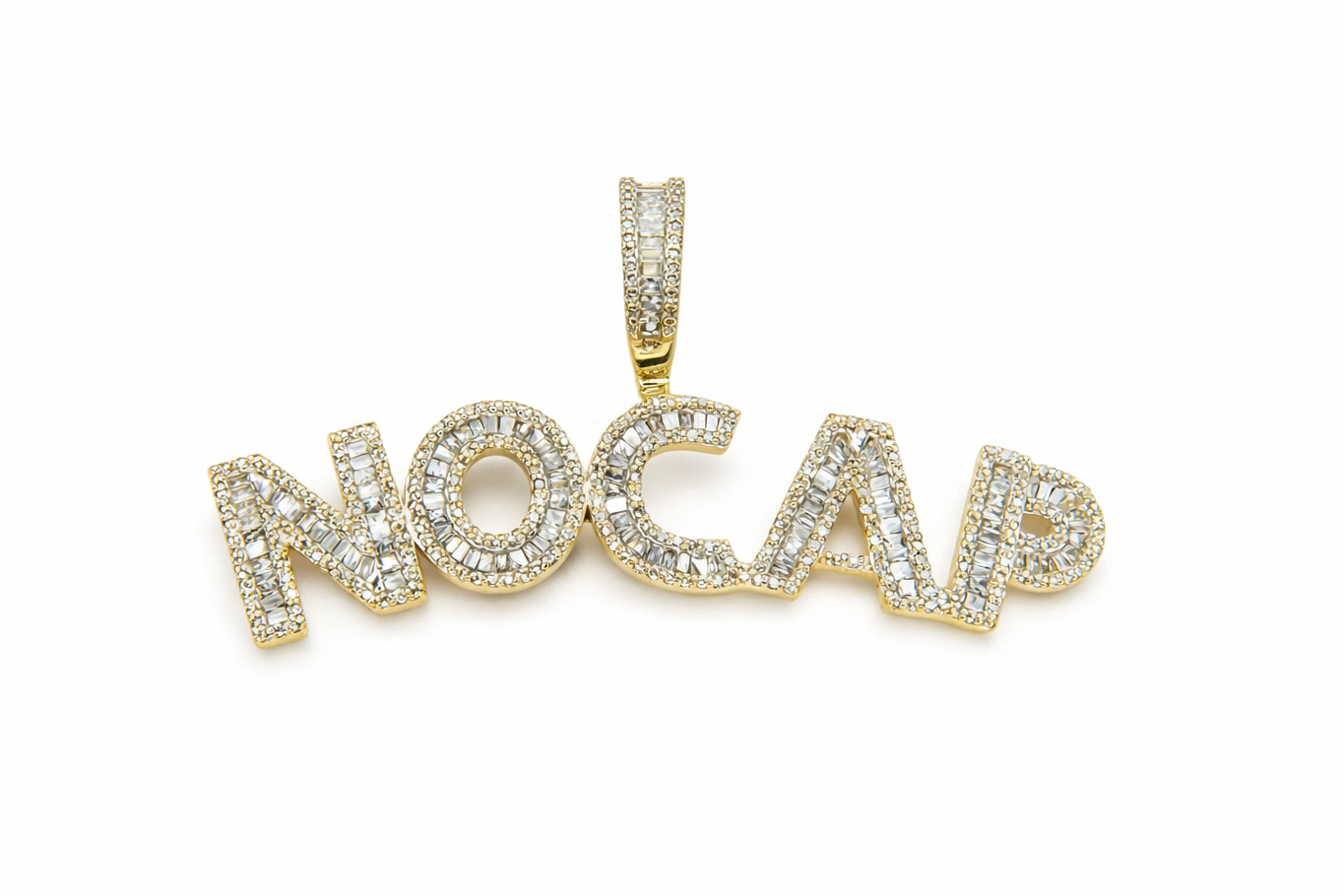 No Cap Gold Pendant & 1.85ct Diamonds