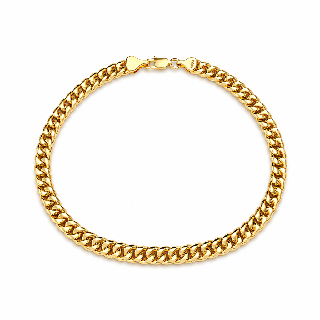 Bracelet Cubain en Or 3.5mm