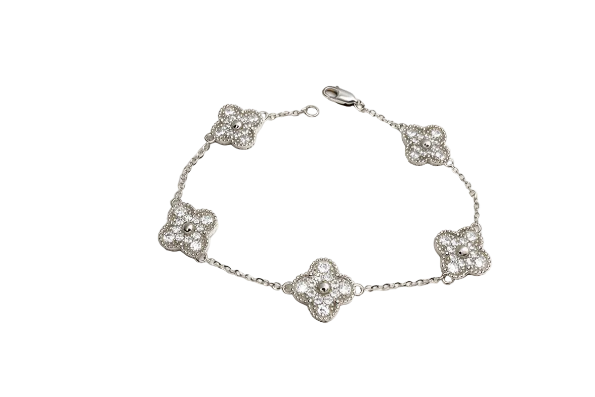 Clover Gold Bracelet (White Gold)