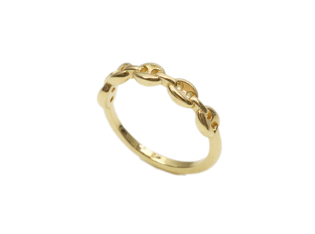 Puffy Link Gold Ring