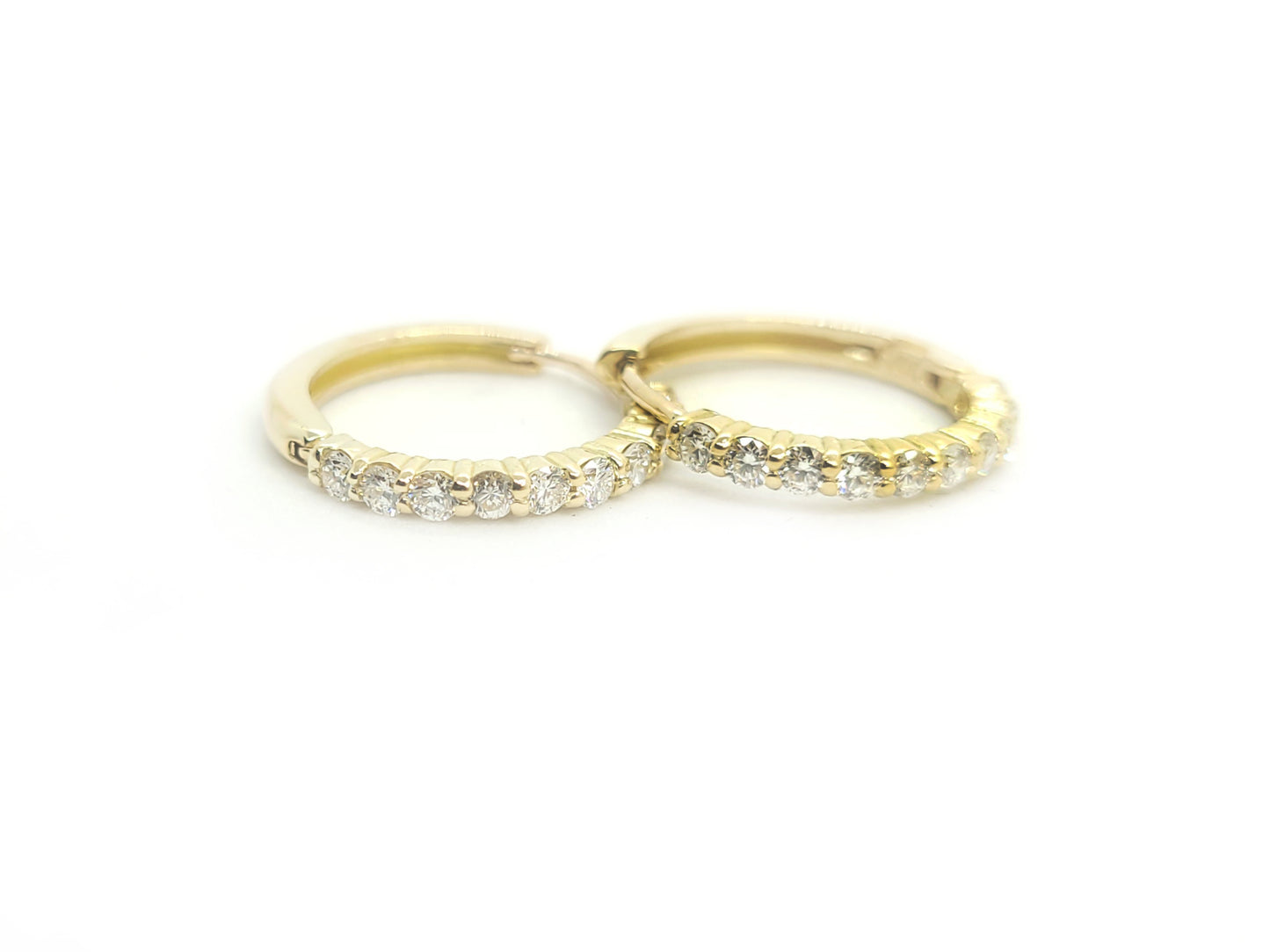 Pair of Gold Huggies & 0.60ct Diamonds