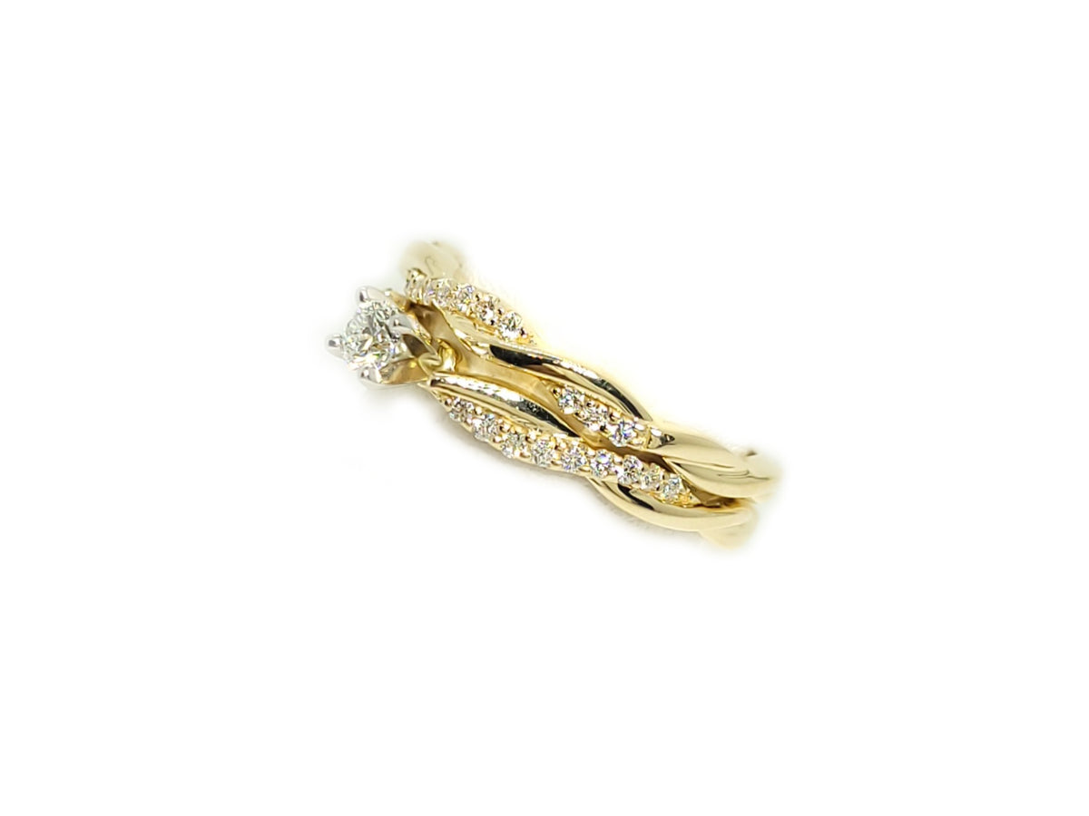 Infinity Gold Ring Set & 0.63ct Diamonds