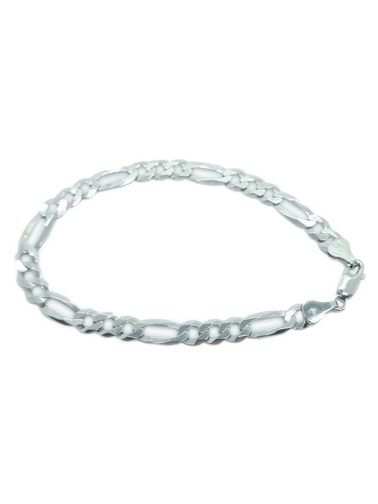 Bracelet Figaro 6mm (Argent)