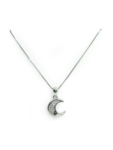 Moon Pendant & Chain Set(Silver)