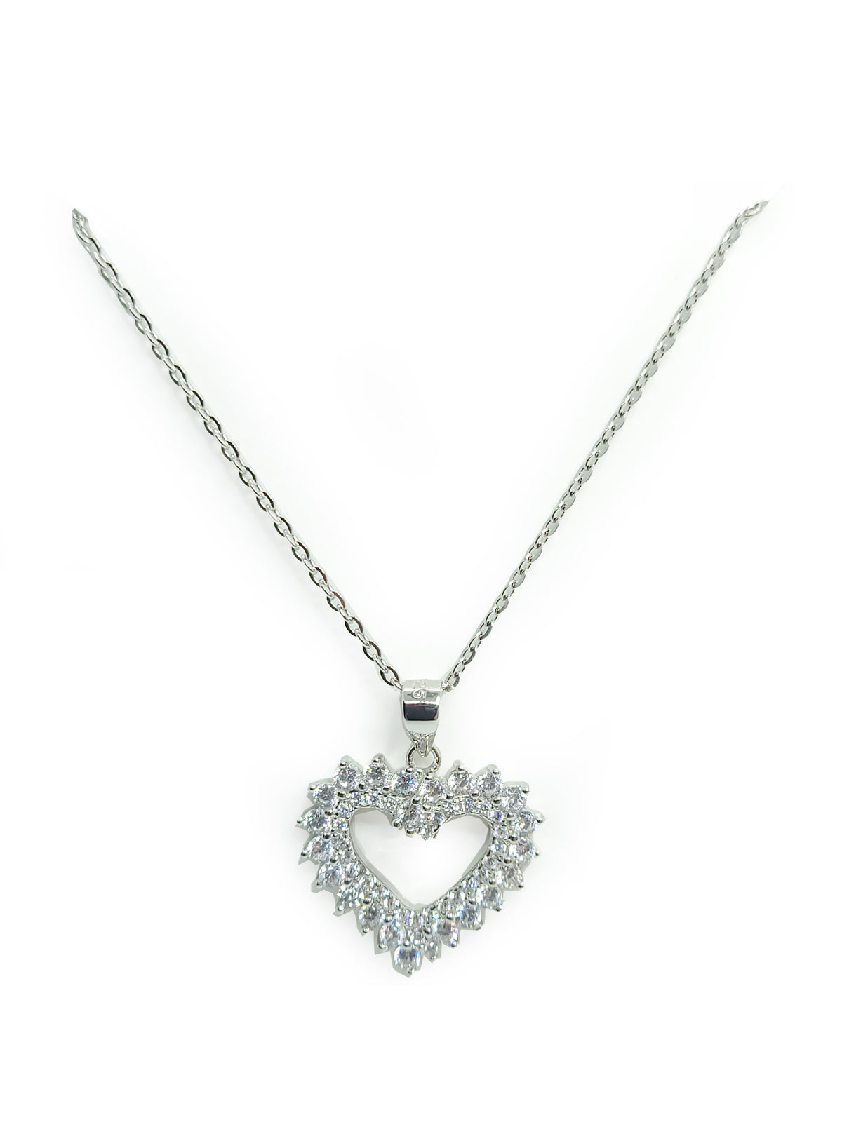 Heart Pendant & Chain Set(Silver)