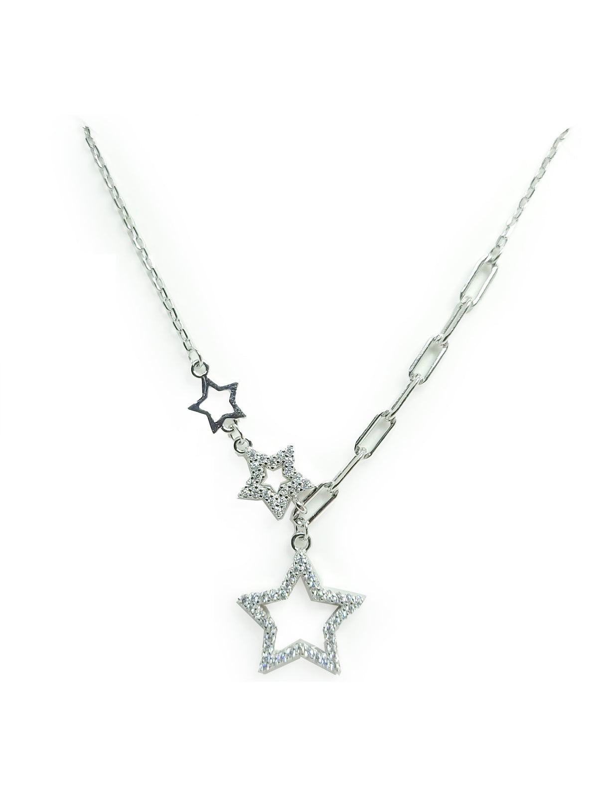 Stars Pendant & Chain Set(Silver)