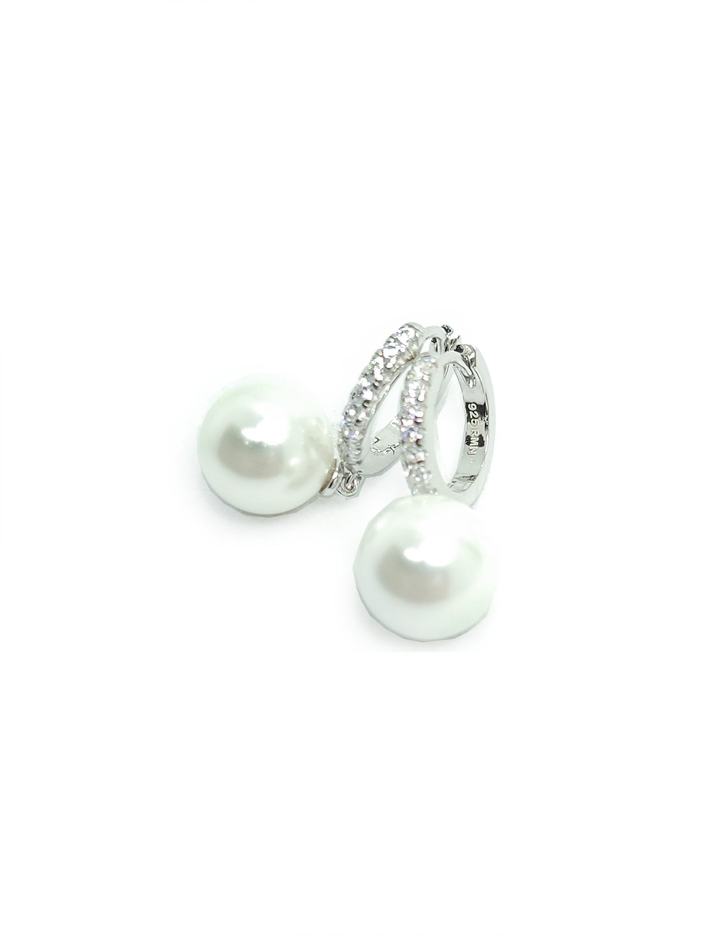 Drop Pearl Earrings (Silver)