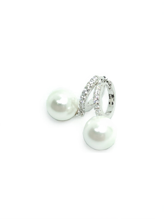 Boucles d'oreilles Perles pendantes (Argent)