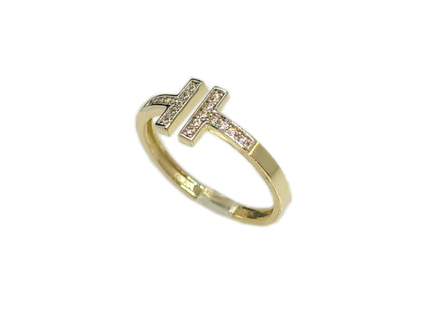 Gold ''T'' Ring
