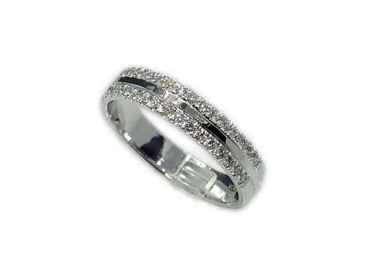 Pave Gold 4.7mm Band & 0.70Ct Diamonds