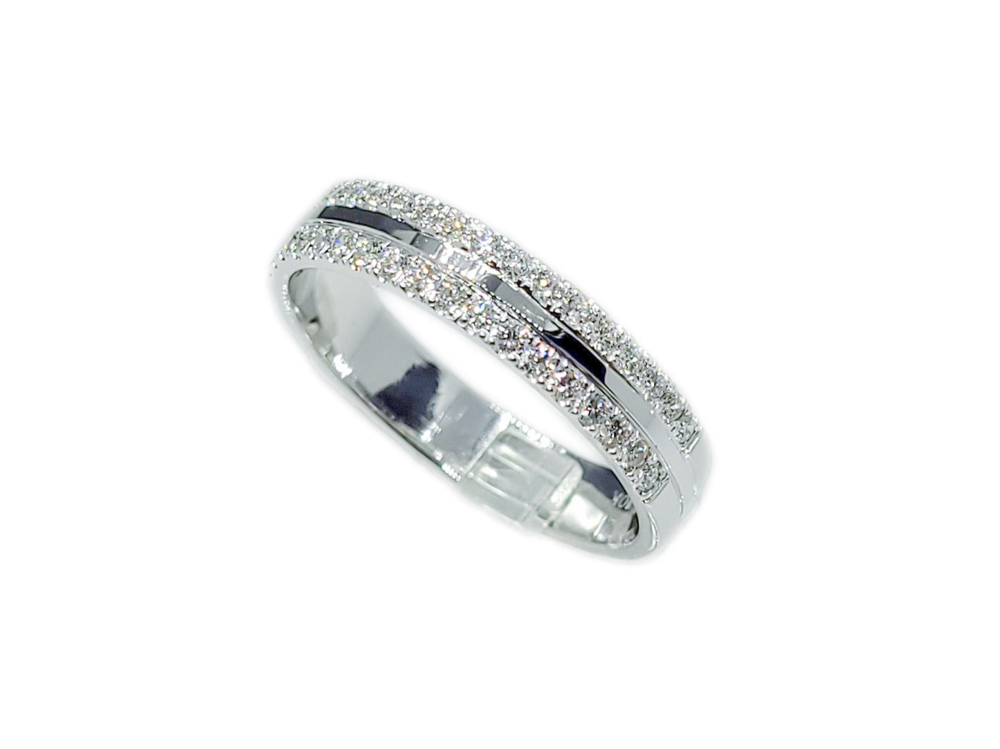 Pave Gold 4.7mm Band & 0.70Ct Diamonds