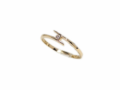 Solitaire Gold Ring & 0.04ct Diamond