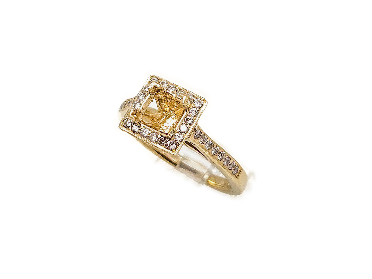 Halo Gold Mount & 0.67ct Diamonds