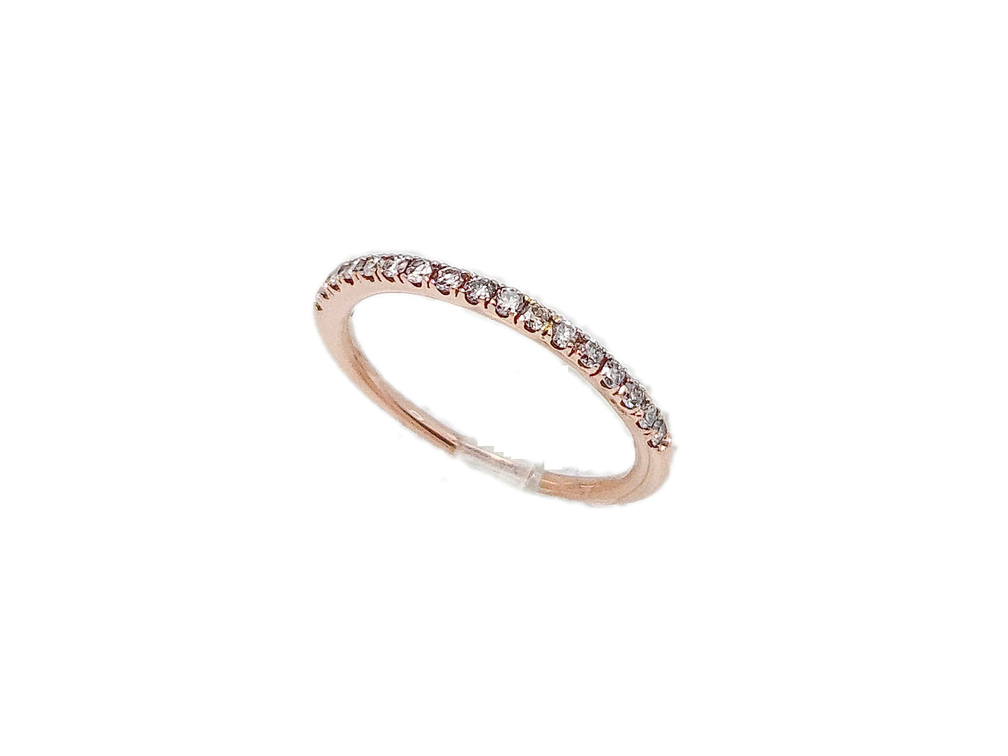 Bague semi-éternité en or et diamants 0,39 ct