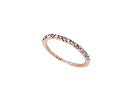 Half Eternity Gold Ring & 0.39ct Diamonds