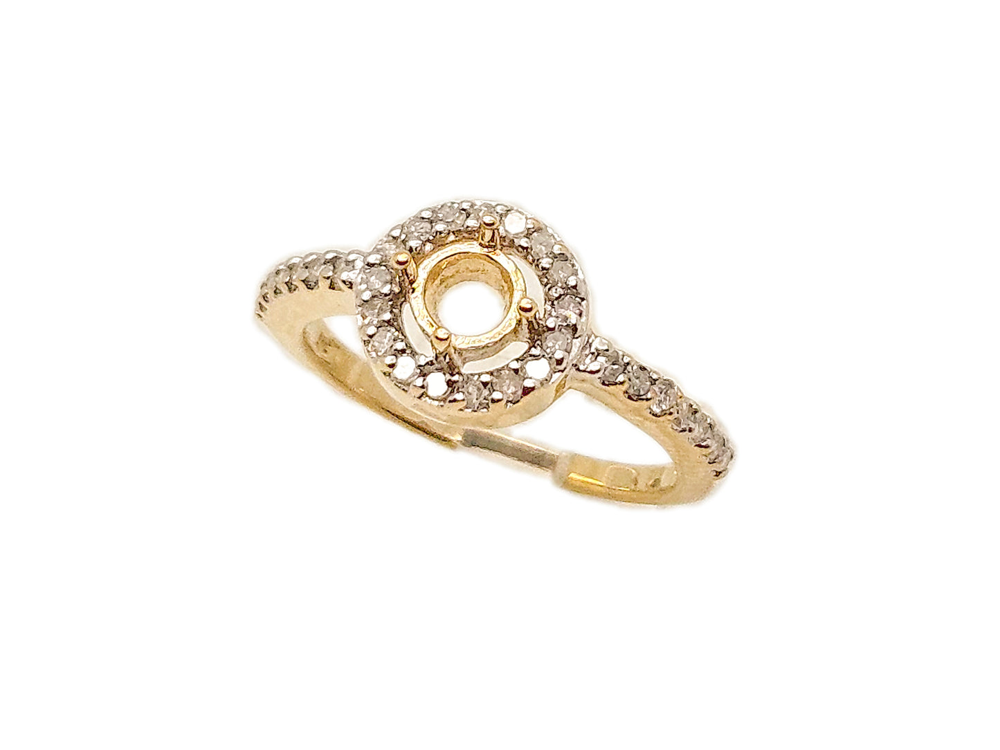 Halo Gold Mount & 0.40ct Diamonds