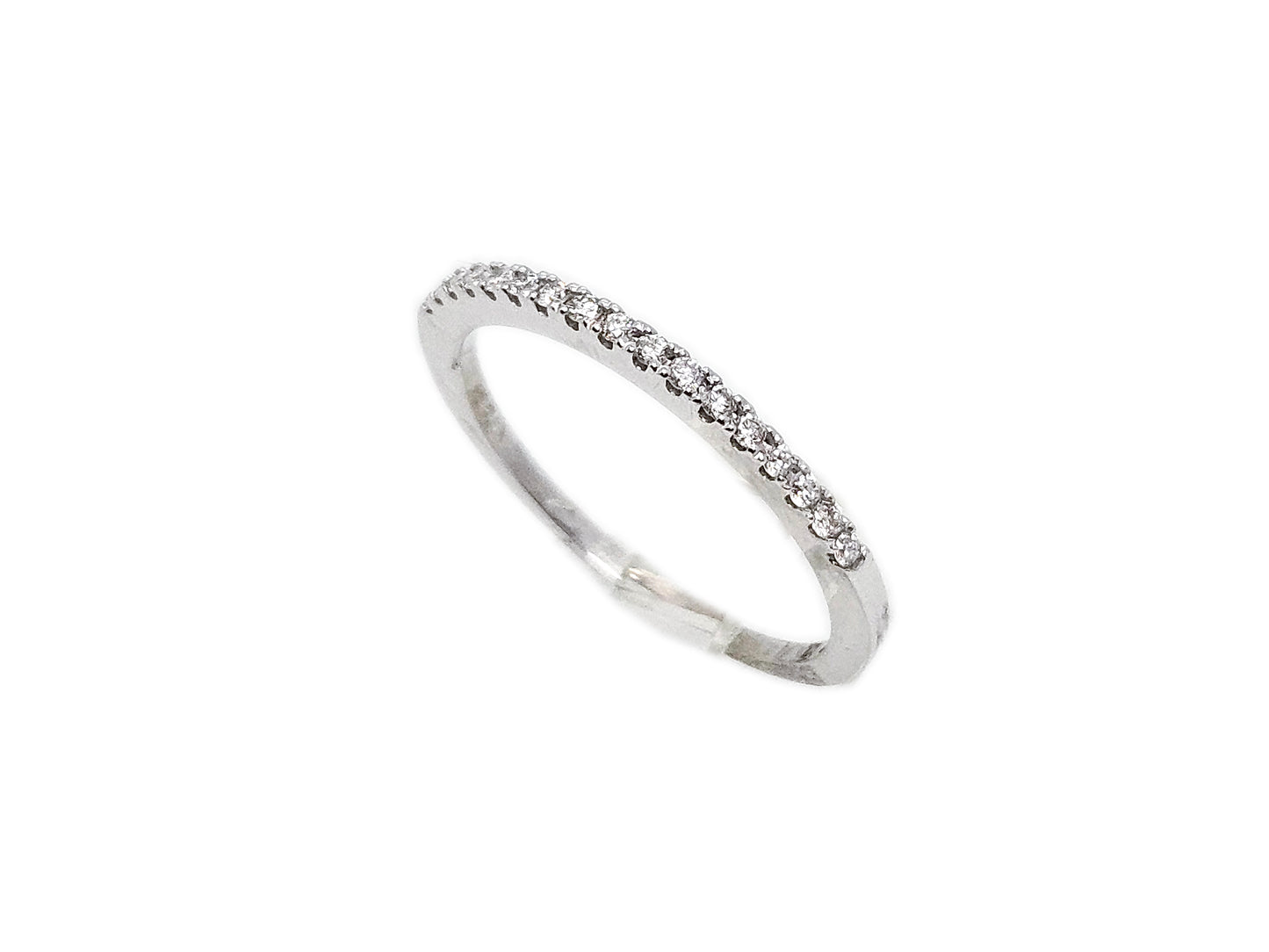 Half Eternity Gold Ring & 0.22ct Diamonds