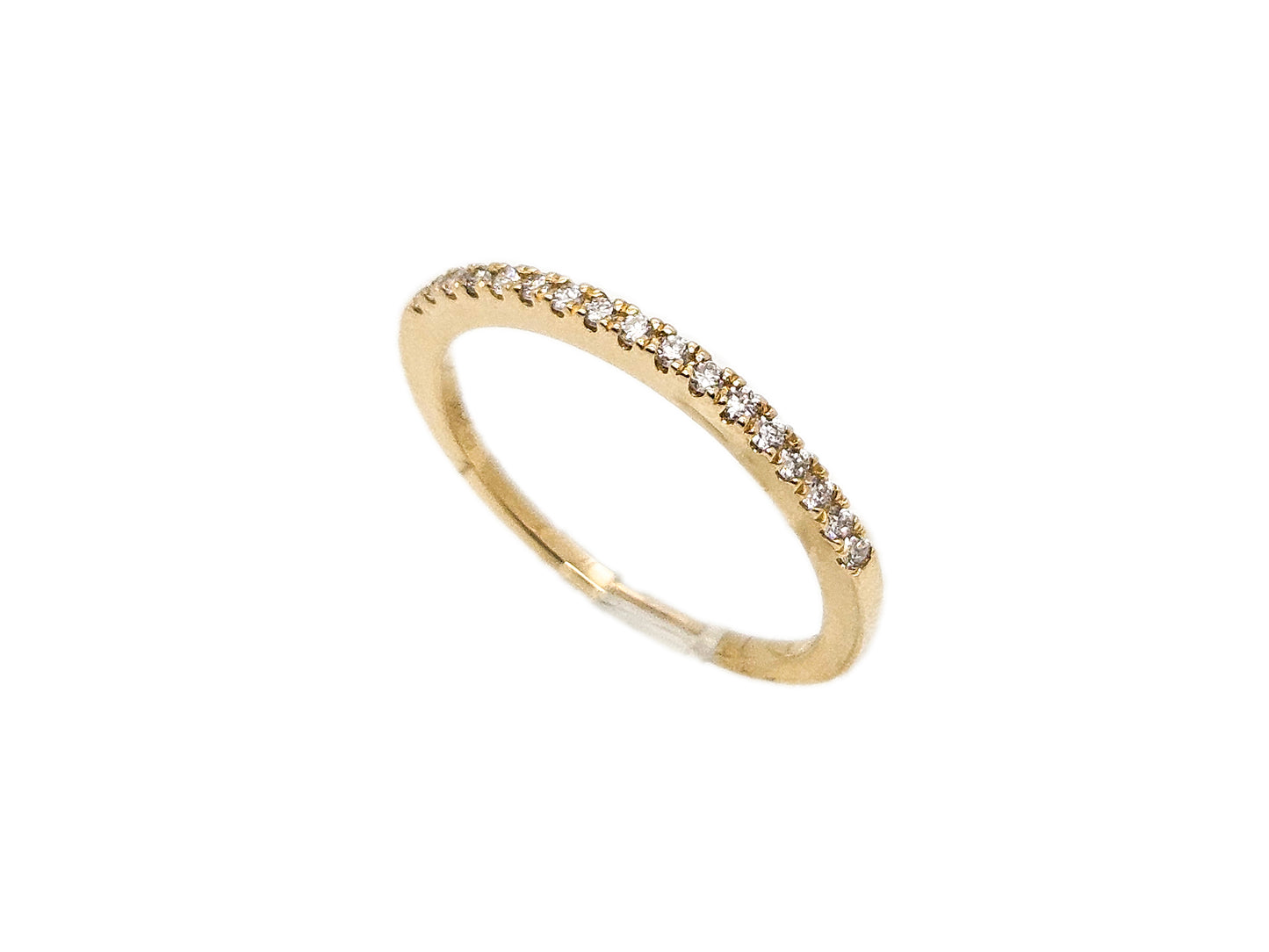 Half Eternity Gold Ring & 0.22ct Diamonds