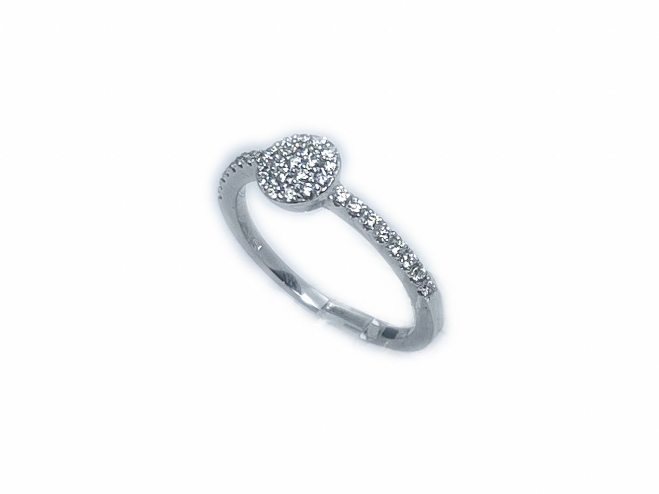 Bague cluster en or et diamants 0,45 ct