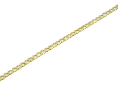Flat Curb Gold Bracelet 4mm
