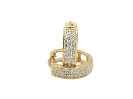 Pair of Gold Huggies & 0.81ct Diamonds