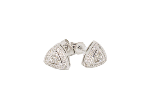 Pair of Triangle Cluster Gold & 1.04ct Diamond Studs